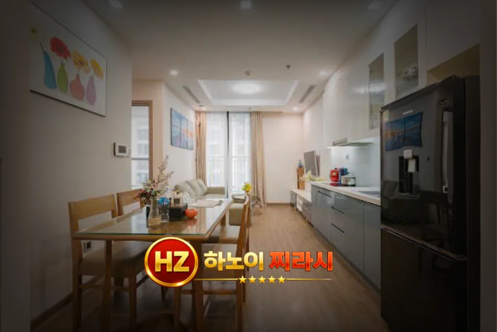 하노이 그린베이 아파트 2룸 거실 구조입니다.