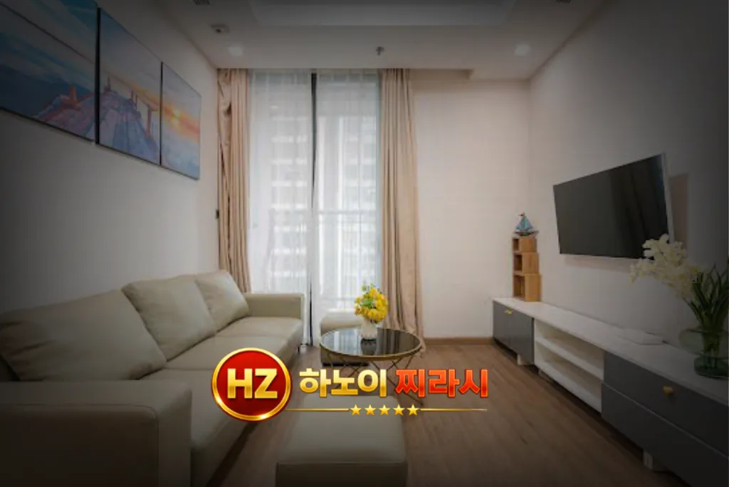하노이 그린베이 아파트 2룸 거실 시설입니다.
