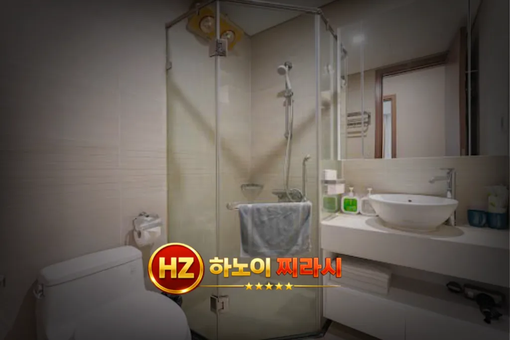 하노이 그린베이 아파트 2룸 화장실 구조입니다.