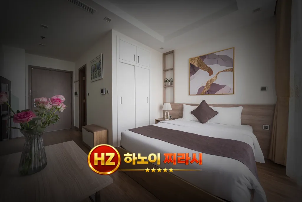 하노이 그린베이 아파트 스튜디오룸 구성입니다.