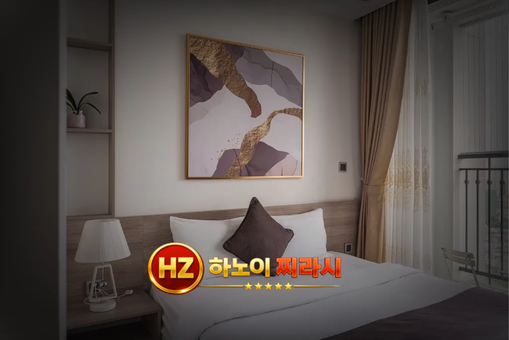 하노이 그린베이 아파트 스튜디오룸 시설 구성입니다.