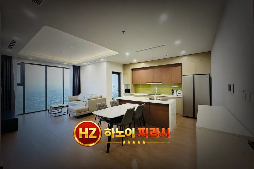 하노이 매트릭스 원 숙소 거실 모습입니다.