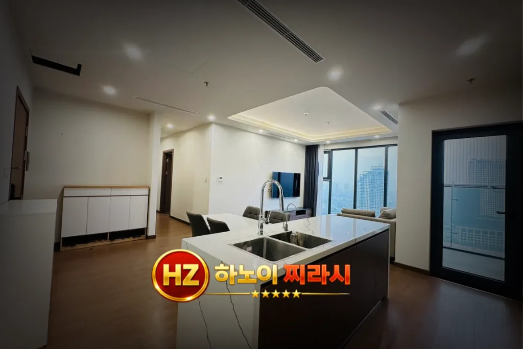 하노이 매트릭스 원 숙소 주방 구성입니다.
