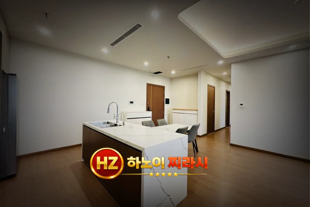 하노이 매트릭스 원 숙소 주방 구조입니다.
