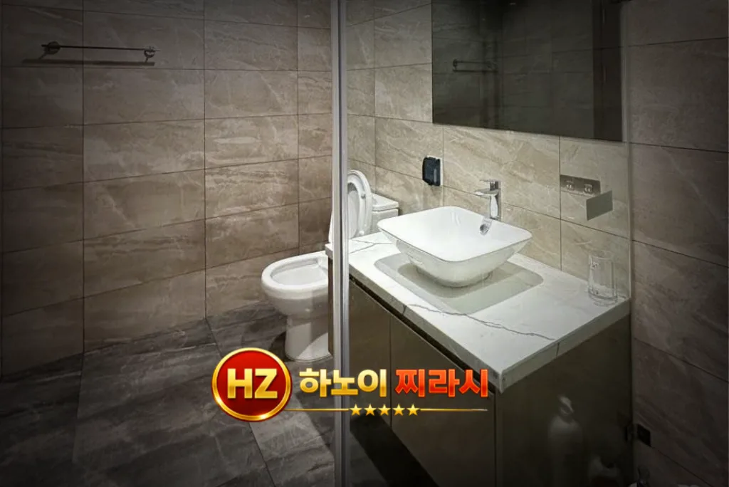 하노이 매트릭스 원 숙소 화장실 구조입니다.