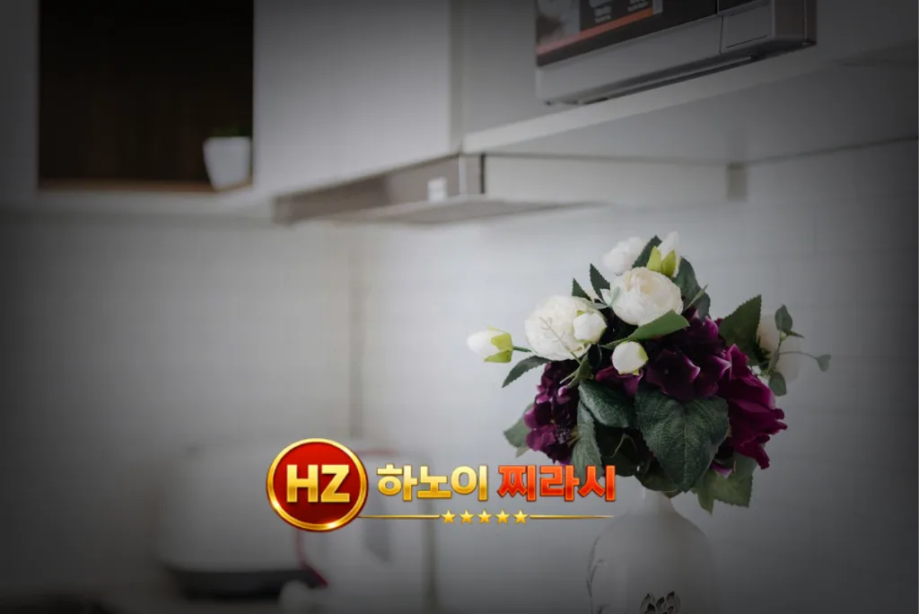 하노이 디 캐피탈 아파트 1룸 주방입니다.