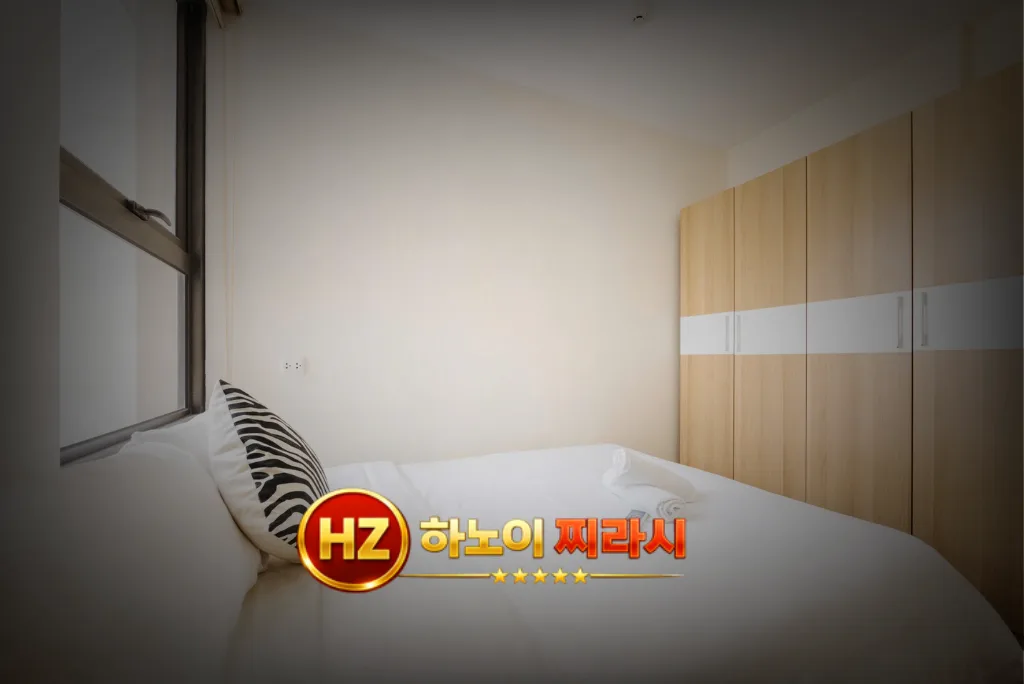 하노이 디 캐피탈 아파트 1룸 침실 구성입니다.