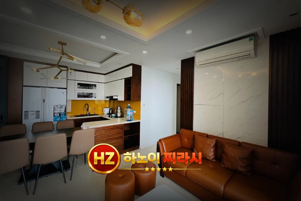 하노이 디 캐피탈 아파트 3룸 거실 모습입니다.