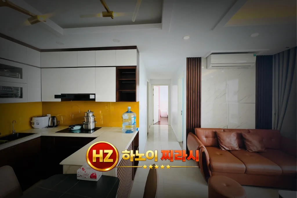 하노이 디 캐피탈 아파트 3룸 실내 모습입니다.