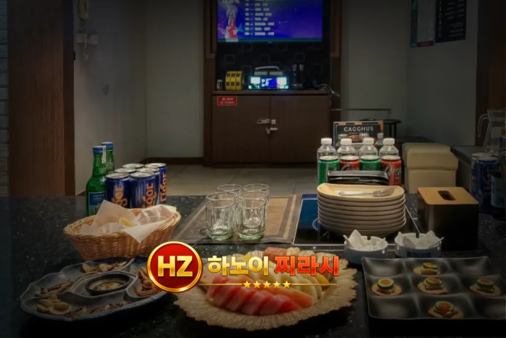 하노이 박카스 가라오케 룸 모습입니다.