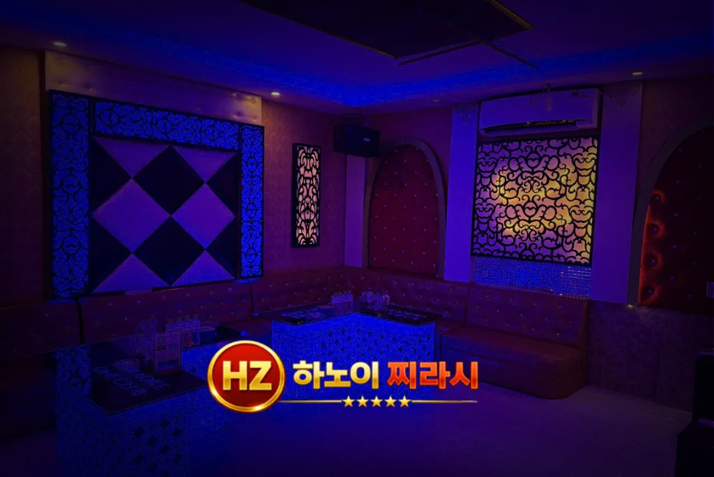 하노이 존슨 가라오케 중형 룸 구조입니다.
