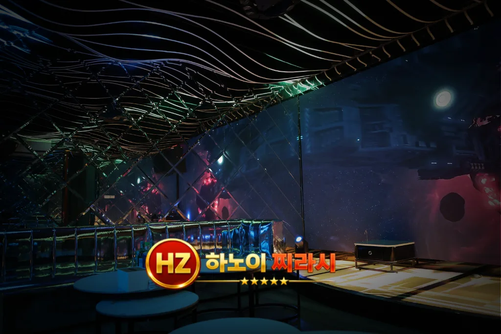 하노이 호박 가라오케 실내 배치입니다.